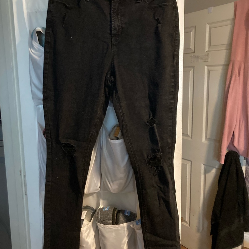 Old Navy Rockstar super skinny high rise, size 12, black jeans
